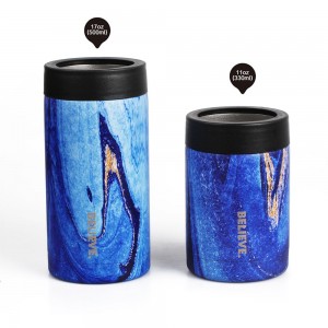 Wholesale 16OZ Double Wall Vacuum Insulated Cooler Bottle Holder Coozies can cooler stainless