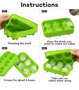 Wholesale Eco-friendly Silicone Ice Cube Tray for Coffee