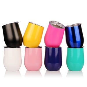12oz Stemless Stainless Steel Wine Tumbler Cup