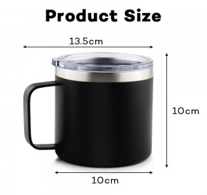 BPA ຟຣີ 304 Stainless Steel Double Wall Mug Travel Mug ສໍາລັບກາງແຈ້ງ