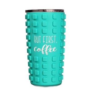 20oz 3D Square Embossing Silicone Wrapped Stainless Steel Tumbler