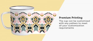 Врућа продаја 2019. новог дизајна са дуплим зидом, вакуум изолована шоља за камп емајл