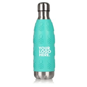 3D Pineapple Embossing Silicone Wrapped Stainless Steel Bottle
