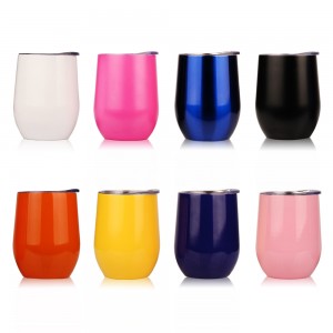 Hot Selling 12oz Stemless Stainless Steel Wine Tumbler Cup