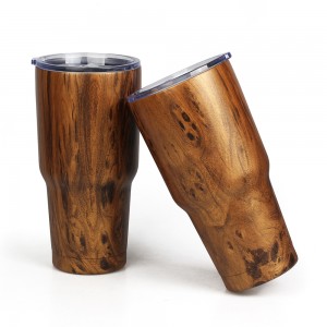 30oz Stainless Steel Yeticool Tumblers Holder Unique Wooden Coffee Mug