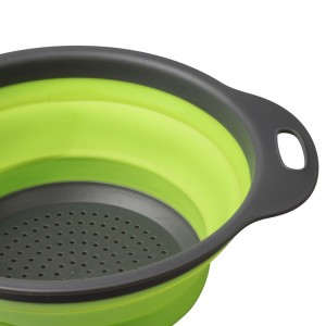 Wholesale Collapsible Colander Colanders Strainers BPA Free Silicone Strainer for Kitchen