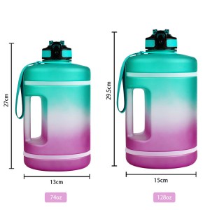 Plastične boce za vodu za sportove na otvorenom od 128oz sa velikom bocom za vodu sa slamom za teretanu
