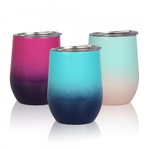 Stainless Steel Color Changing Wine Tumblers Logo Tumbler With Lip Mug