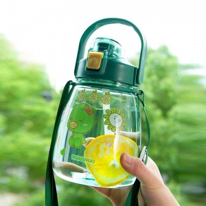 Bpa Free Eco Friendly Cute Water Bottle Kids Reusable Kawaii Water Bottle Clip Outdoor Camping Belt