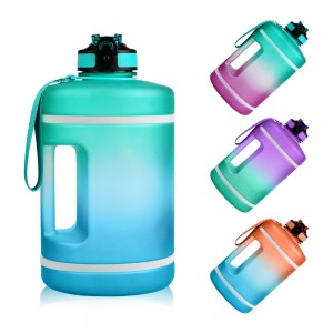 128oz Outdoor Sports Plastic Water Bottles With Straw Gym Large Water Bottle