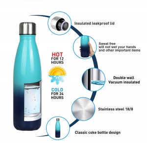 300ml Motivational Insulated Stainless Steel Cola Water Bottle With Custom Logo Bottle Water