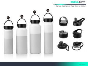 Two-tone outdoor stainless steel water bottle