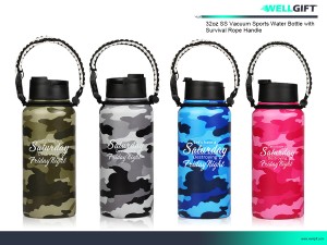 Camouflage Large Capacity Stainless Steel Water Bottle