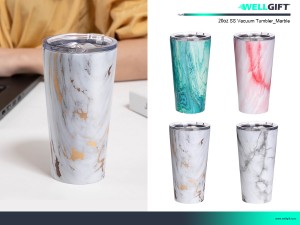 Marbled stainless steel tumbler series