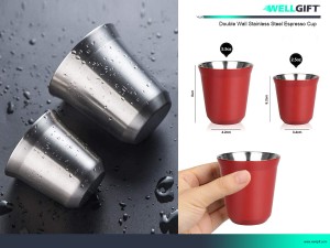 Double Wall Stainless Steel Espresso Cup