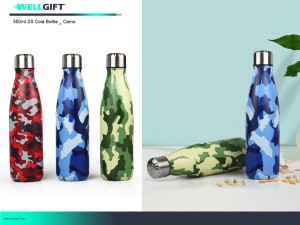 500ml camouflage stainless steel water bottle