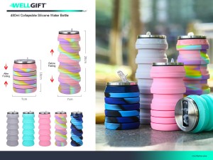 480ml Collapsible Silicone Water Bottle